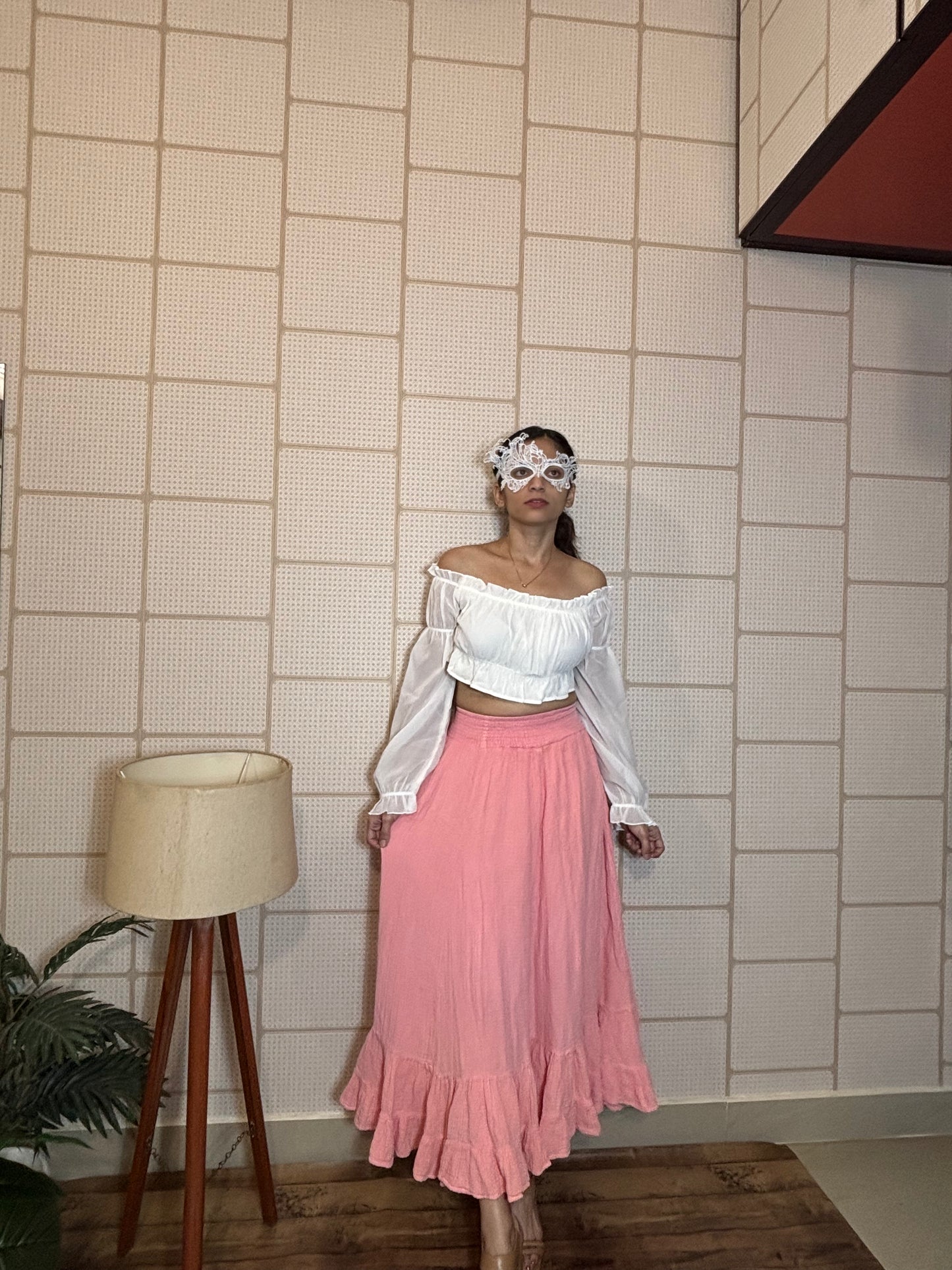 White & Pink Co-ords Set