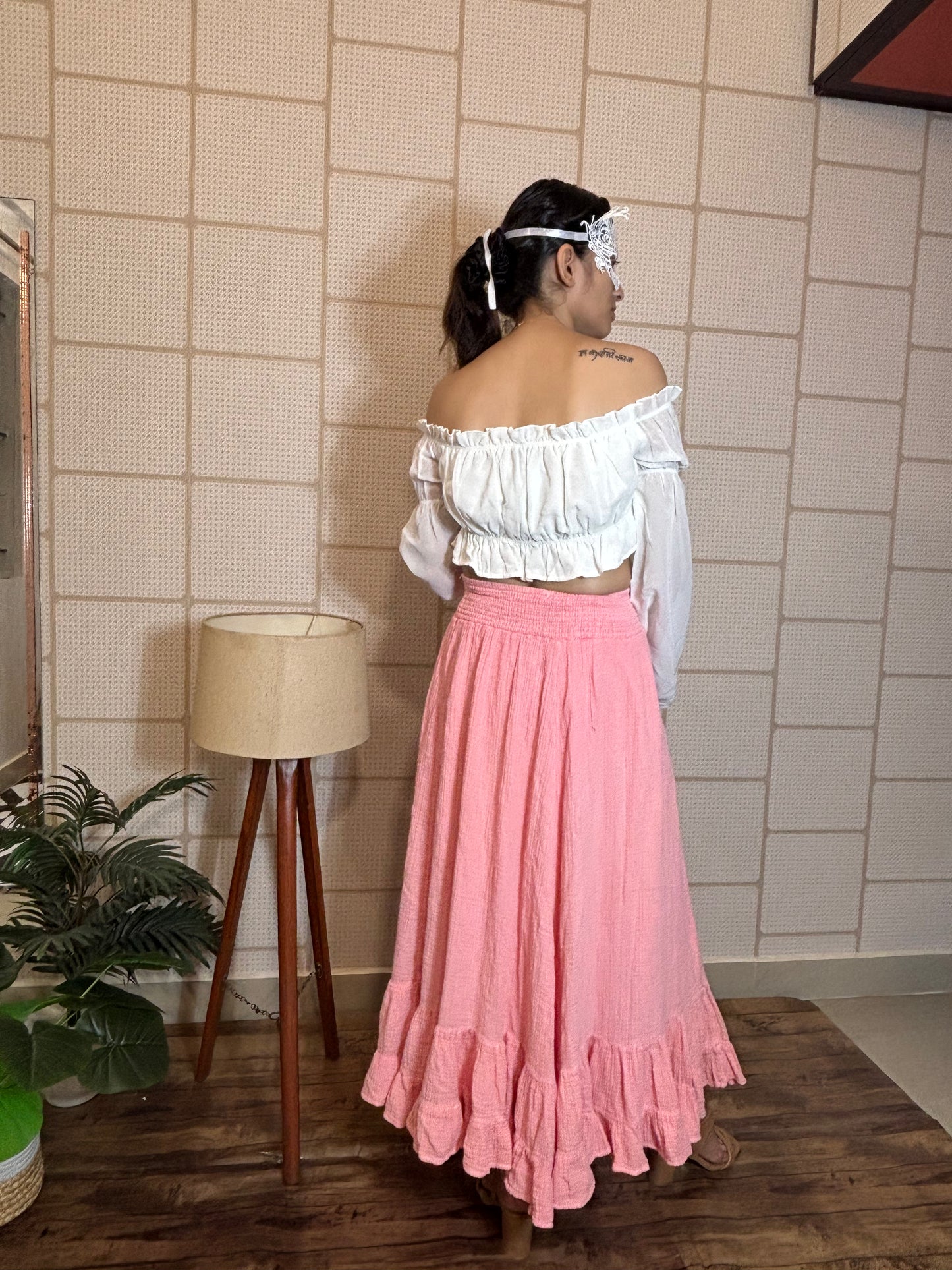 White & Pink Co-ords Set