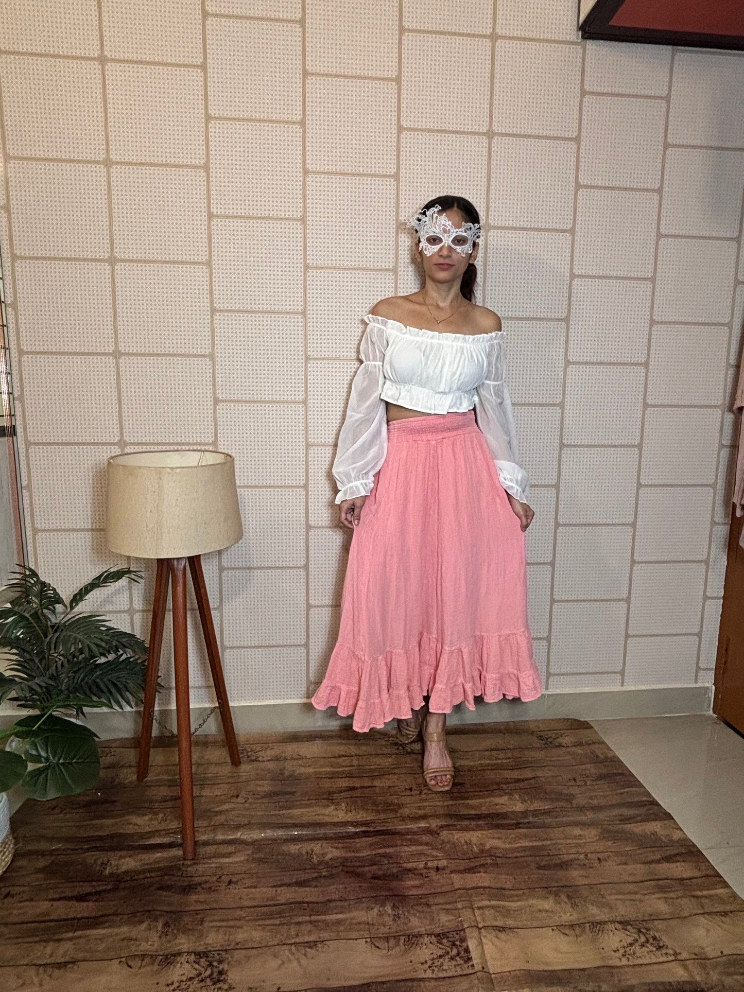 White & Pink Co-ords Set