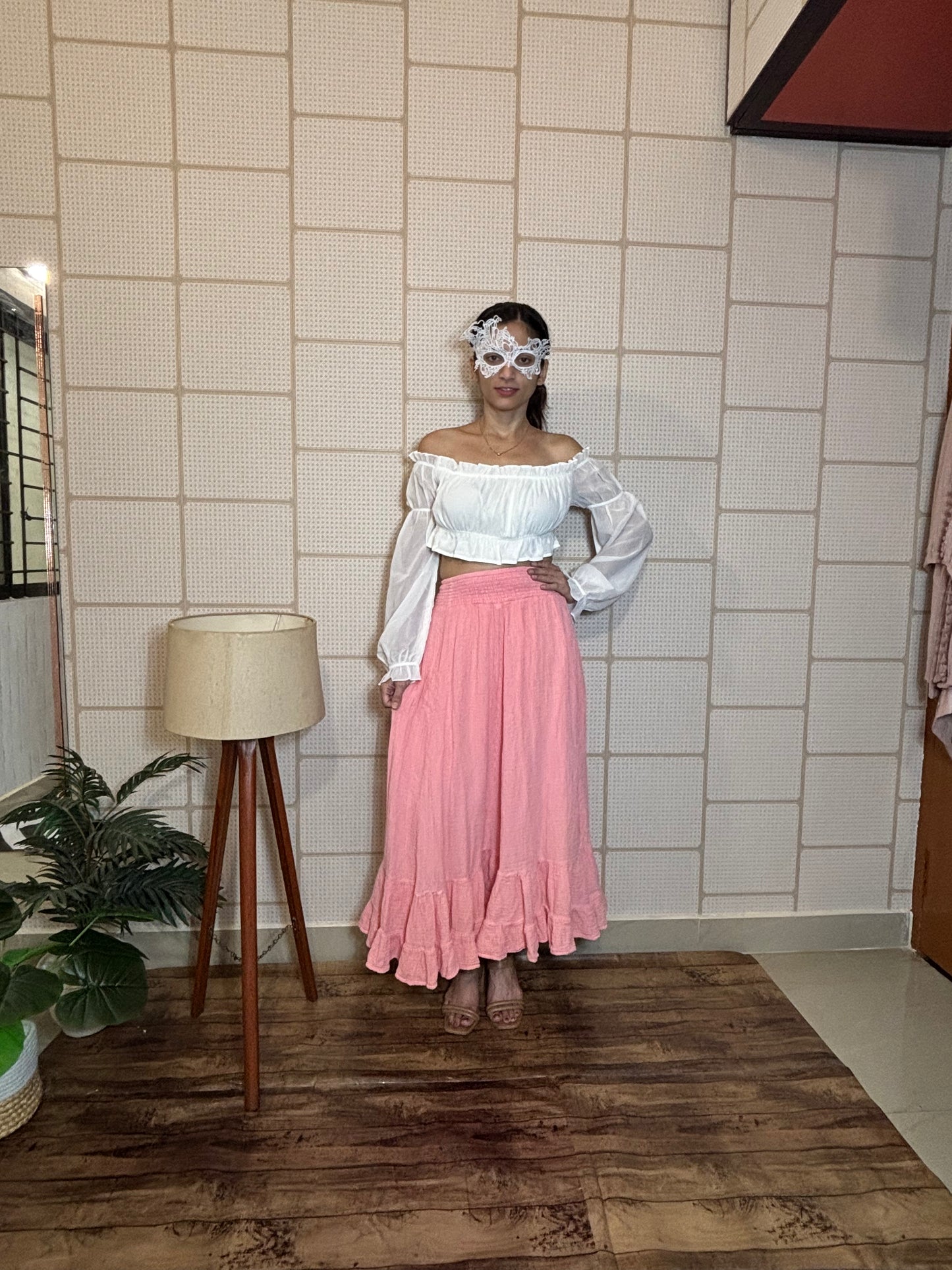 White & Pink Co-ords Set