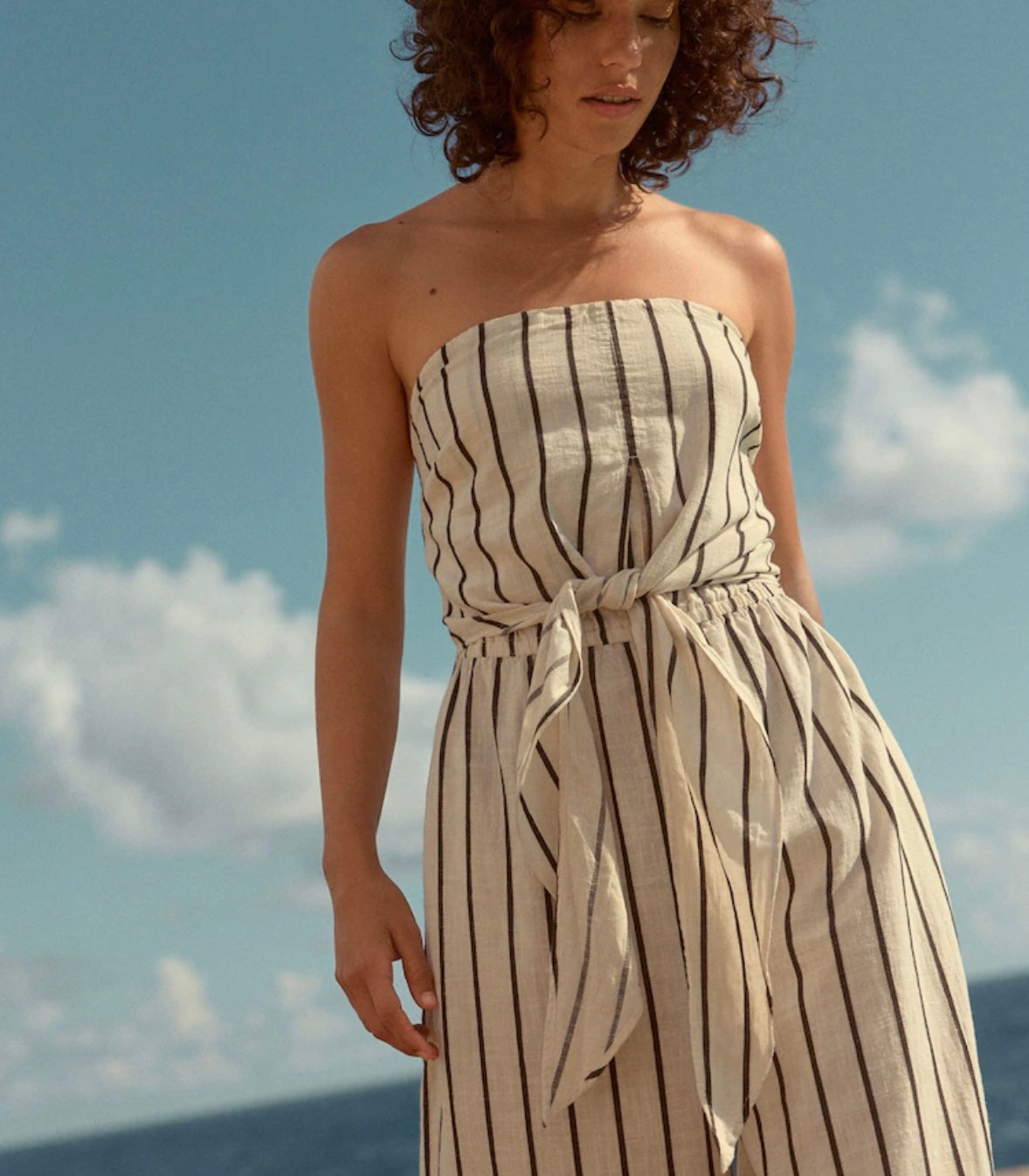 White with Black Stripes Co-ord Set