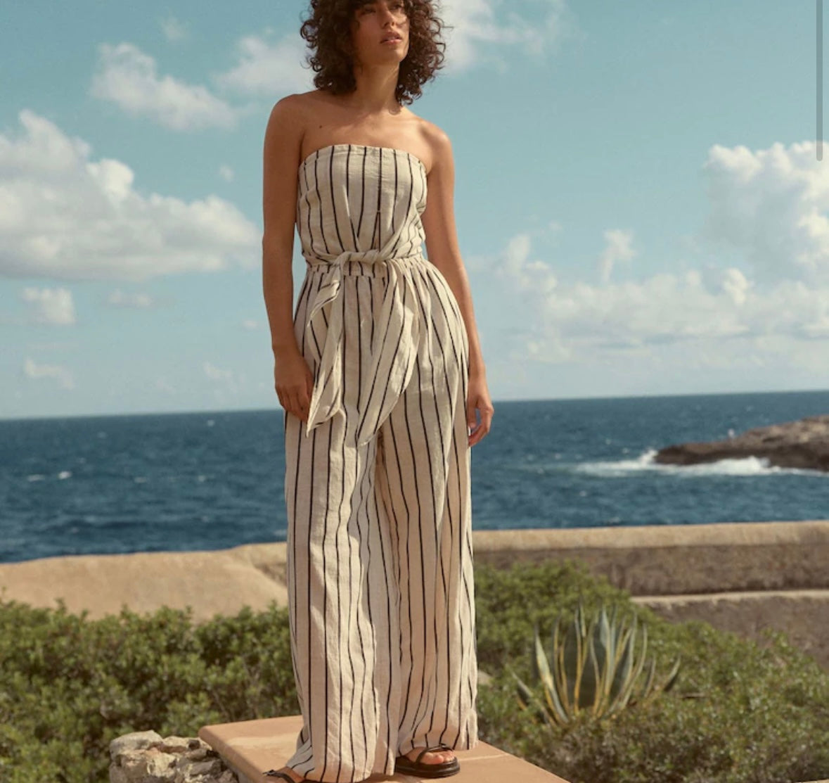 White with Black Stripes Co-ord Set