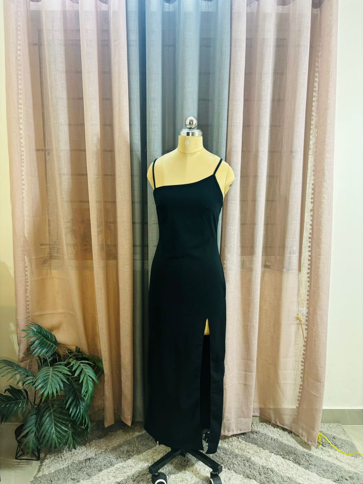 Black Slit Maxi Dress