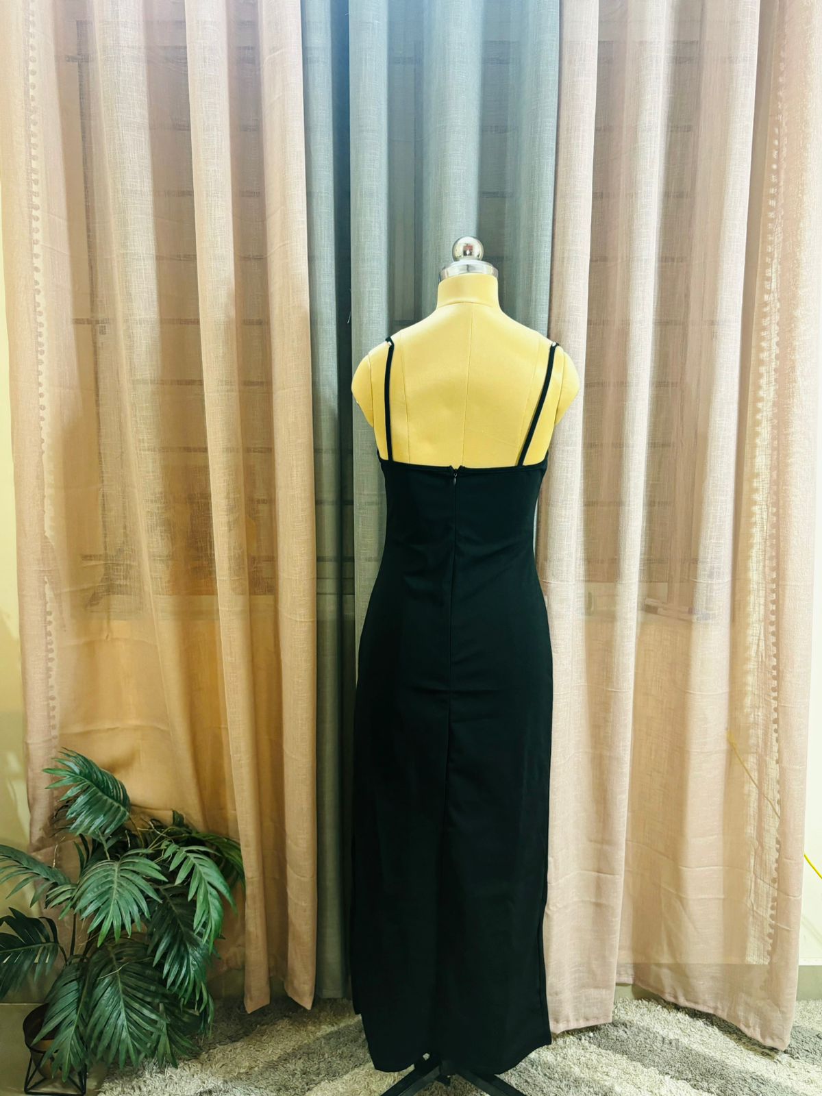Black Slit Maxi Dress