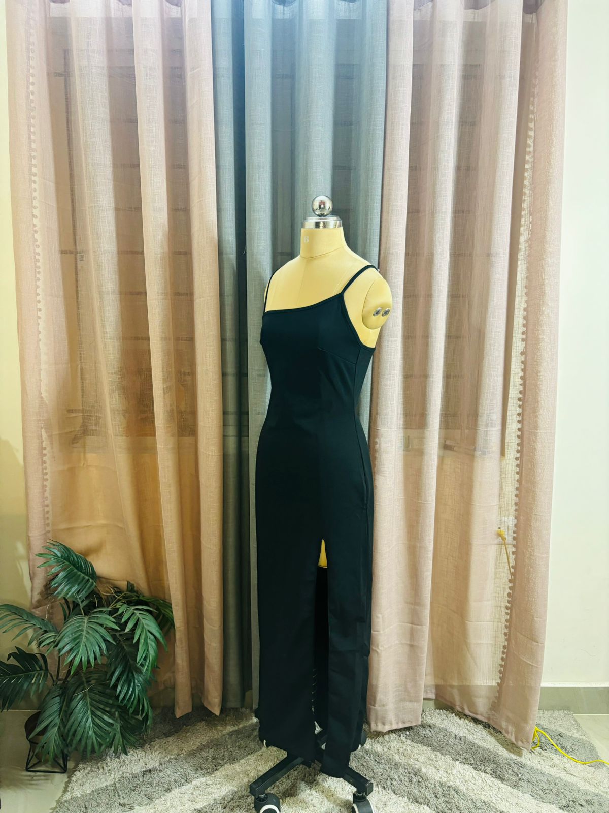 Black Slit Maxi Dress
