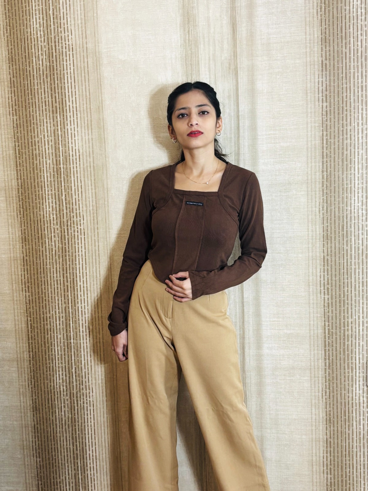 Mocha Form Fit Top