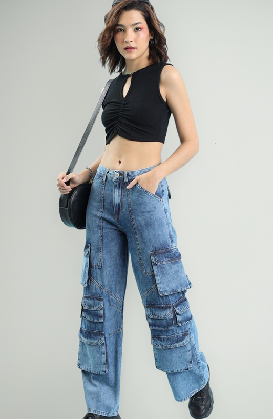 Black Crop Tank Top