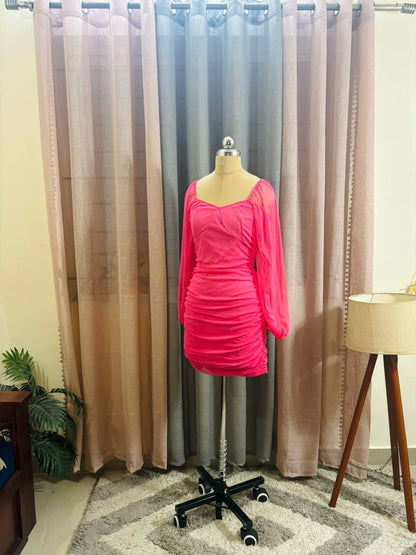 Pink Net Dress