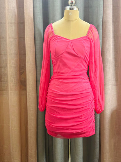 Pink Net Dress