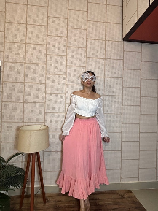 White & Pink Co-ords Set