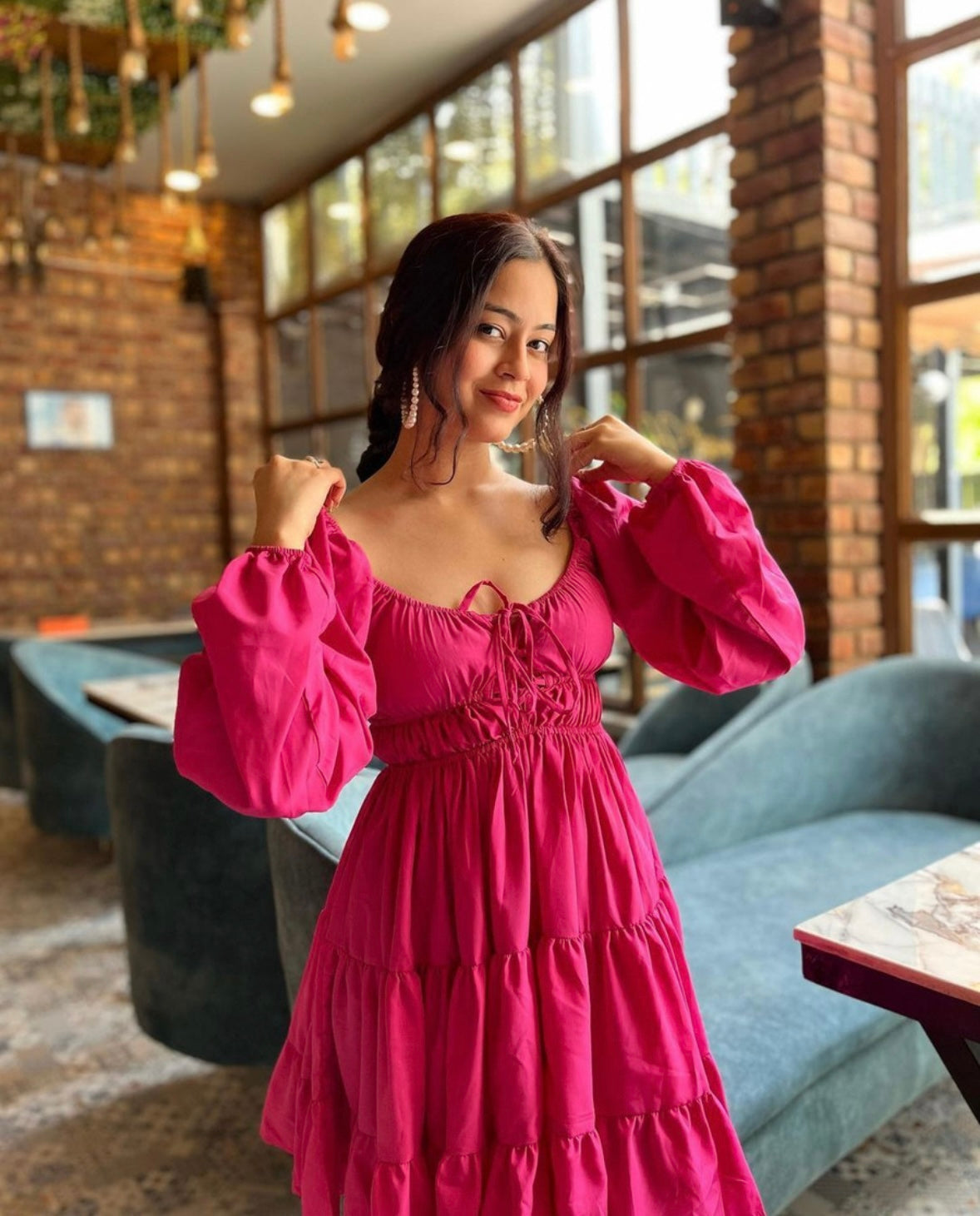 Pink frill Dress