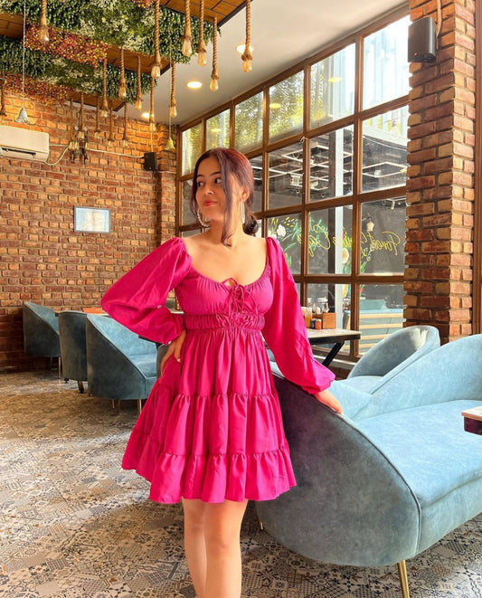Pink frill Dress