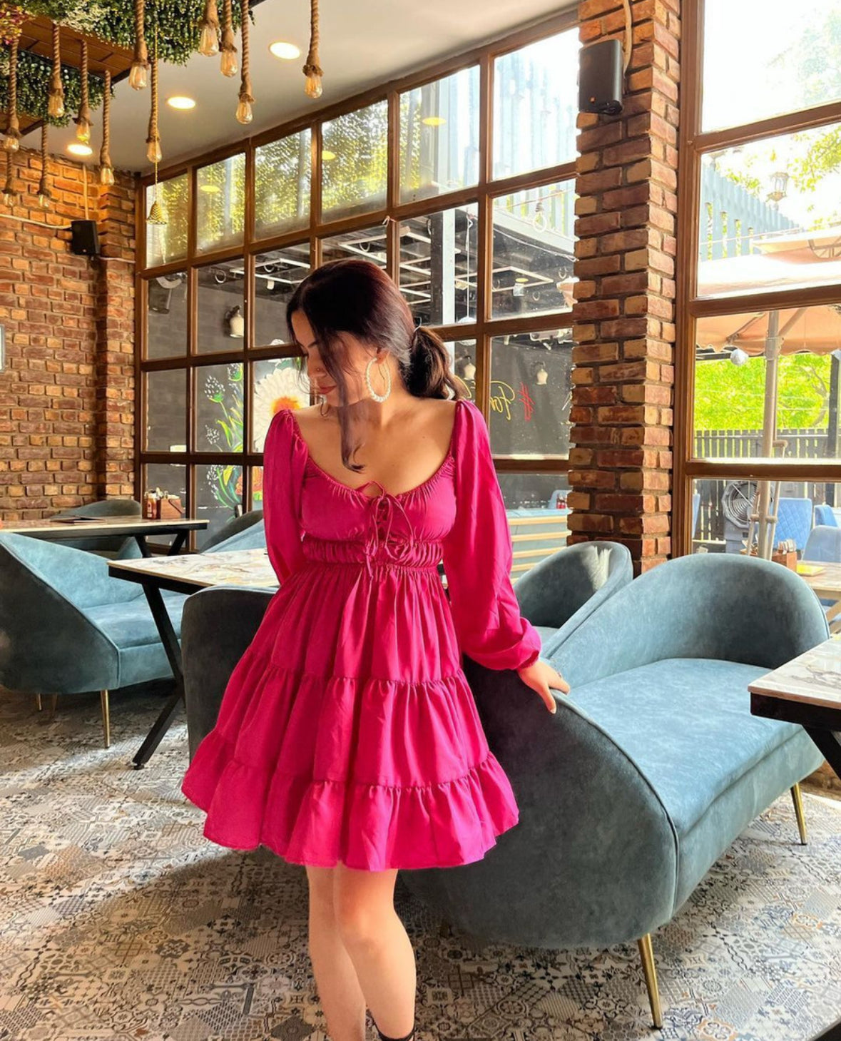 Pink frill Dress