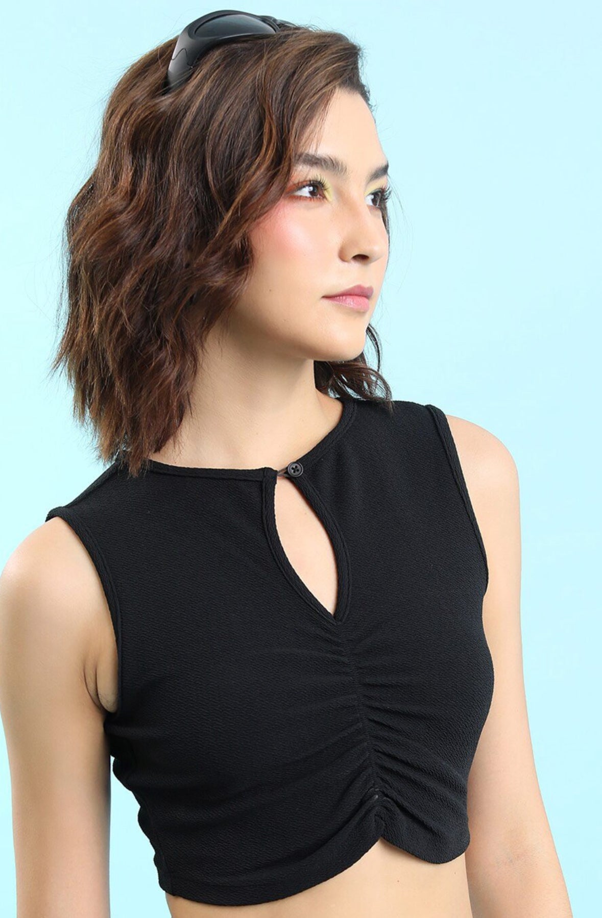 Black Crop Tank Top