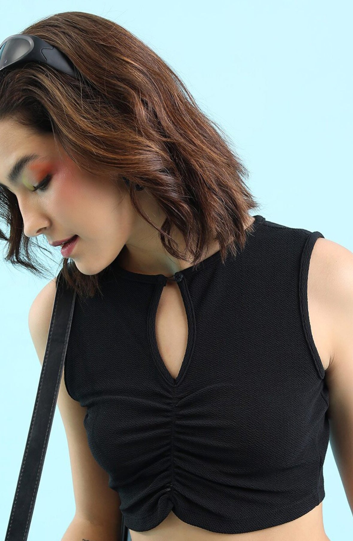 Black Crop Tank Top