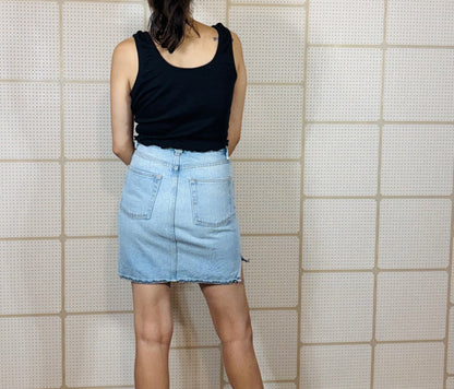 Indigo Edge Denim Skirt