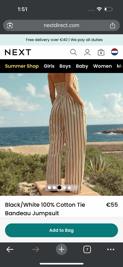 White with Black Stripes Co-ord Set