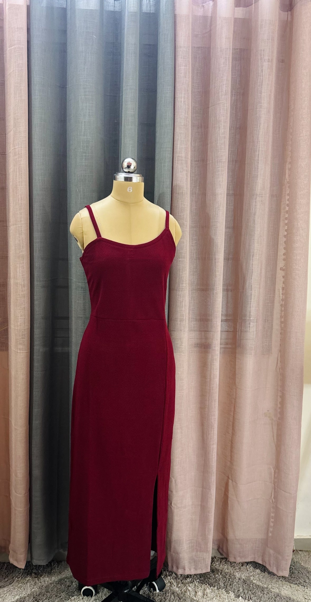 Maroon Slip Dress