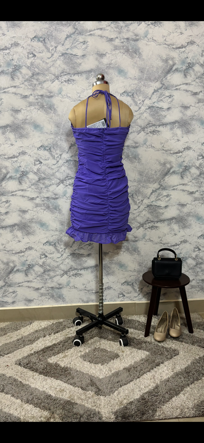 Purple Ruched Dress