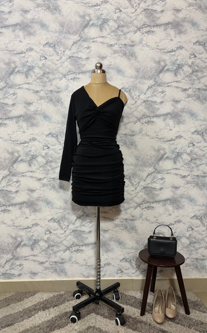 Black Ruched Dress