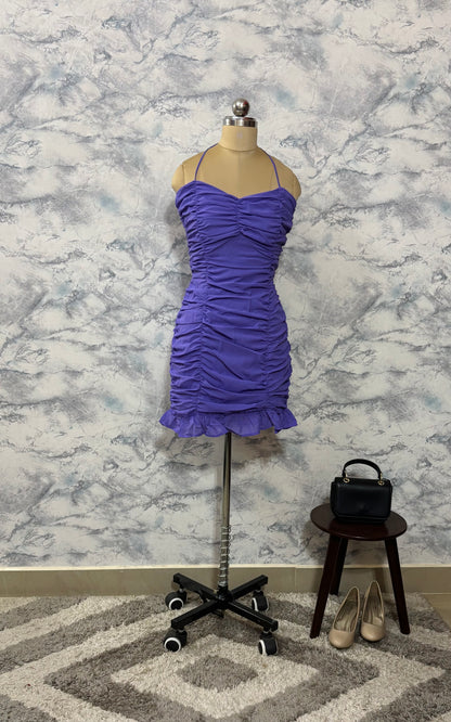 Purple Ruched Dress
