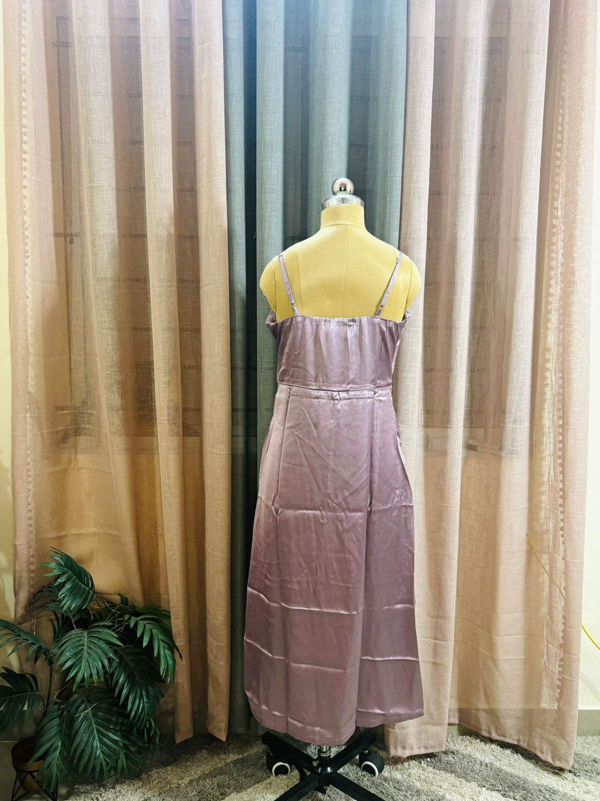 Lavender Satin Dress