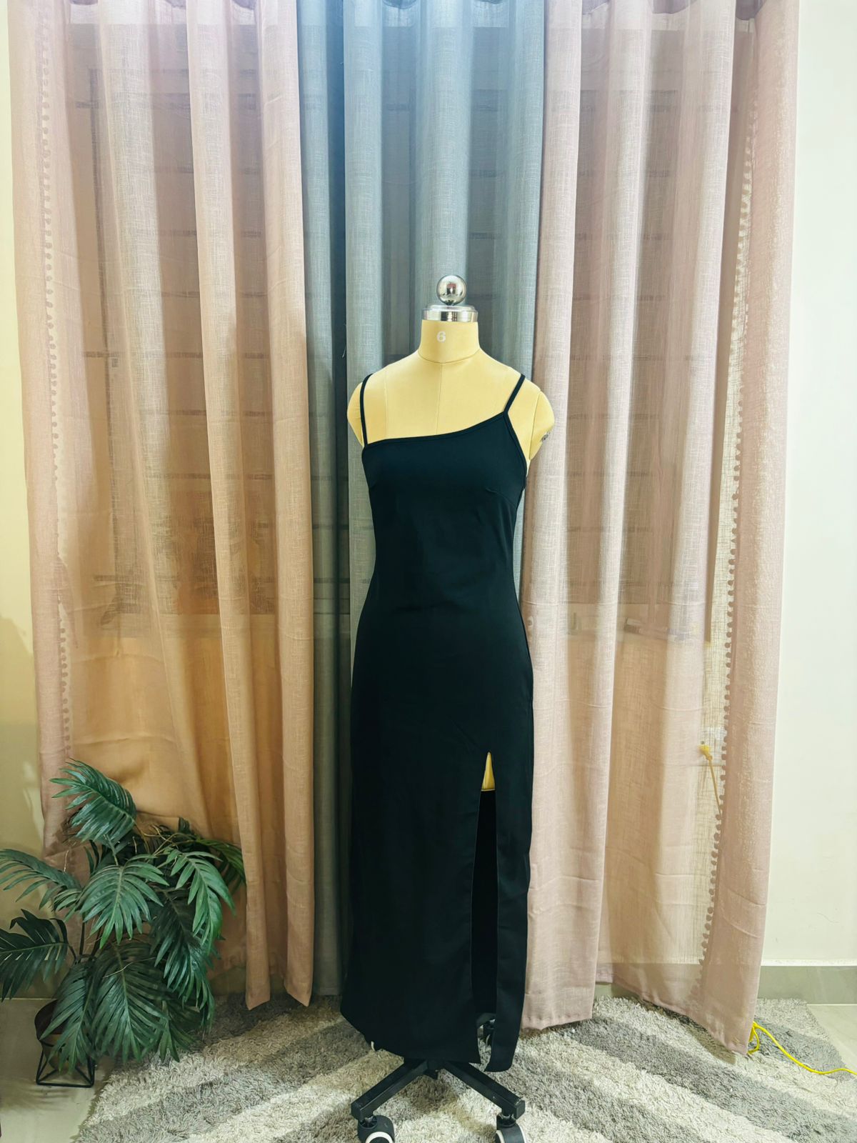 Black Slit Maxi Dress