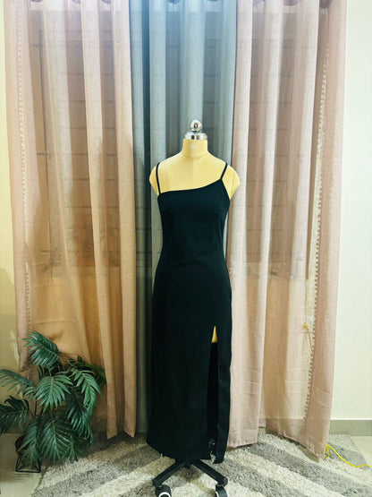 Black Slit Maxi Dress