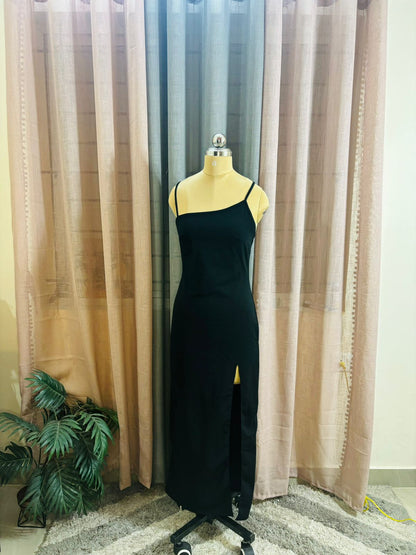Black Slit Maxi Dress
