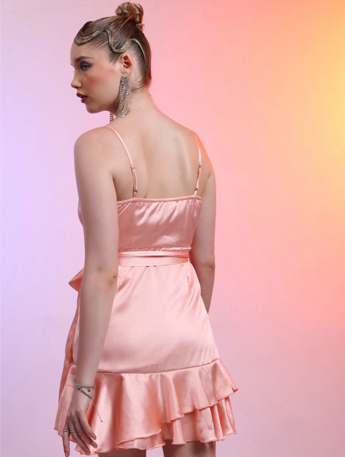 Pink Satin Dress