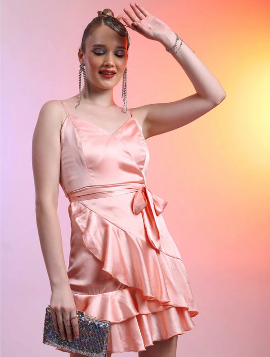 Pink Satin Dress