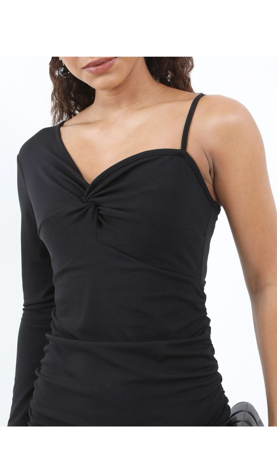 Black Ruched Dress