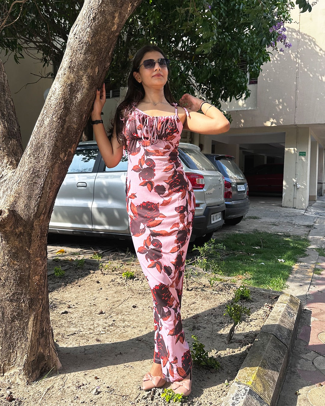 Pink Floral Dresses