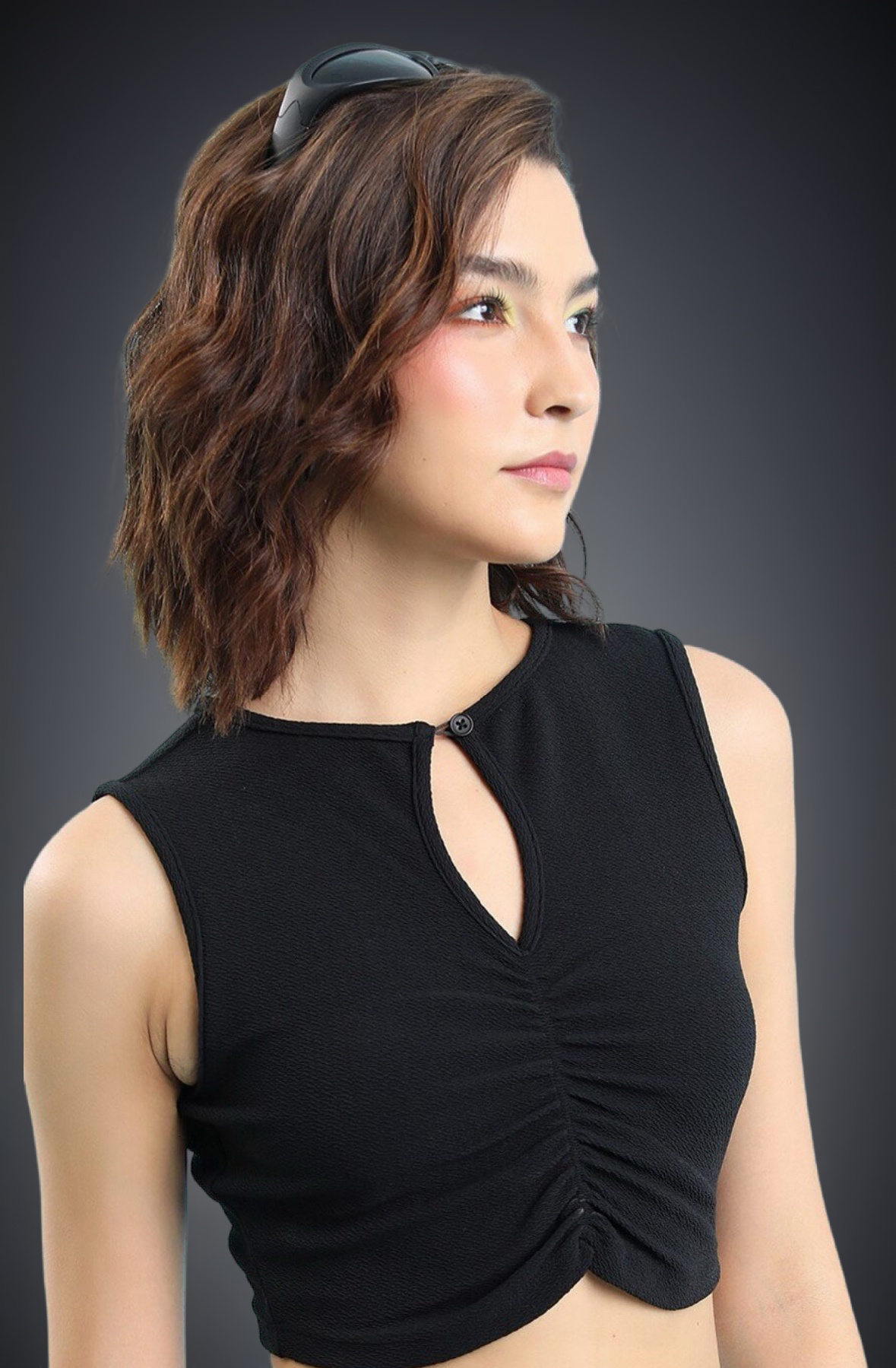 Black Crop Tank Top